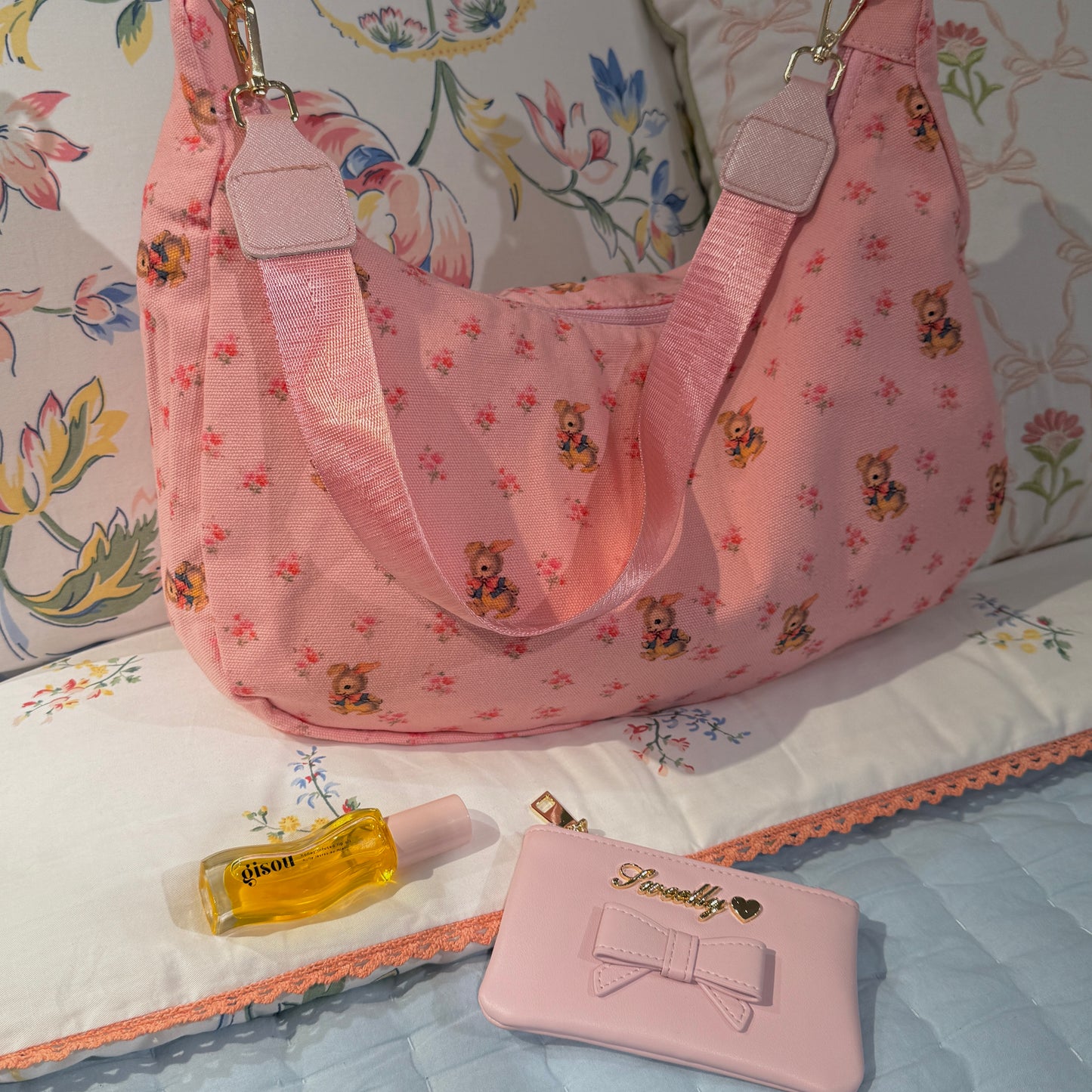 limited edition monochromatic pink summer bunny bag