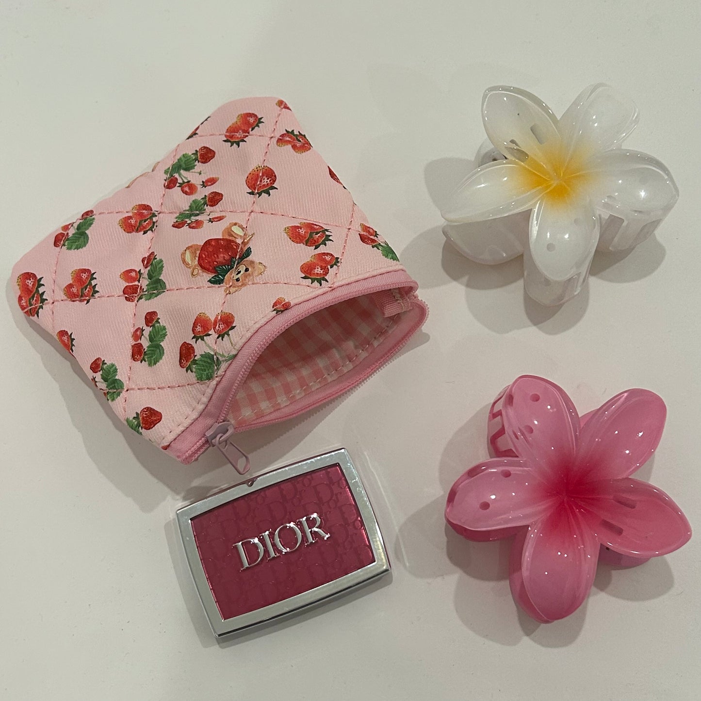 mini strawberry bear pouch