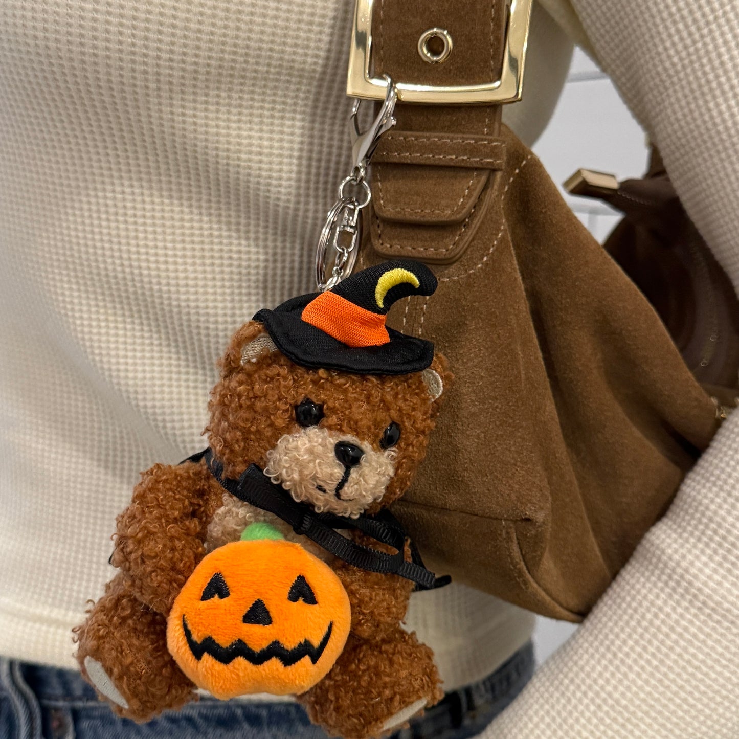 witch bear fall plushie keychain