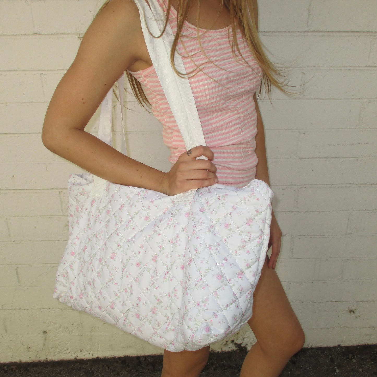 classic floral large tote bag