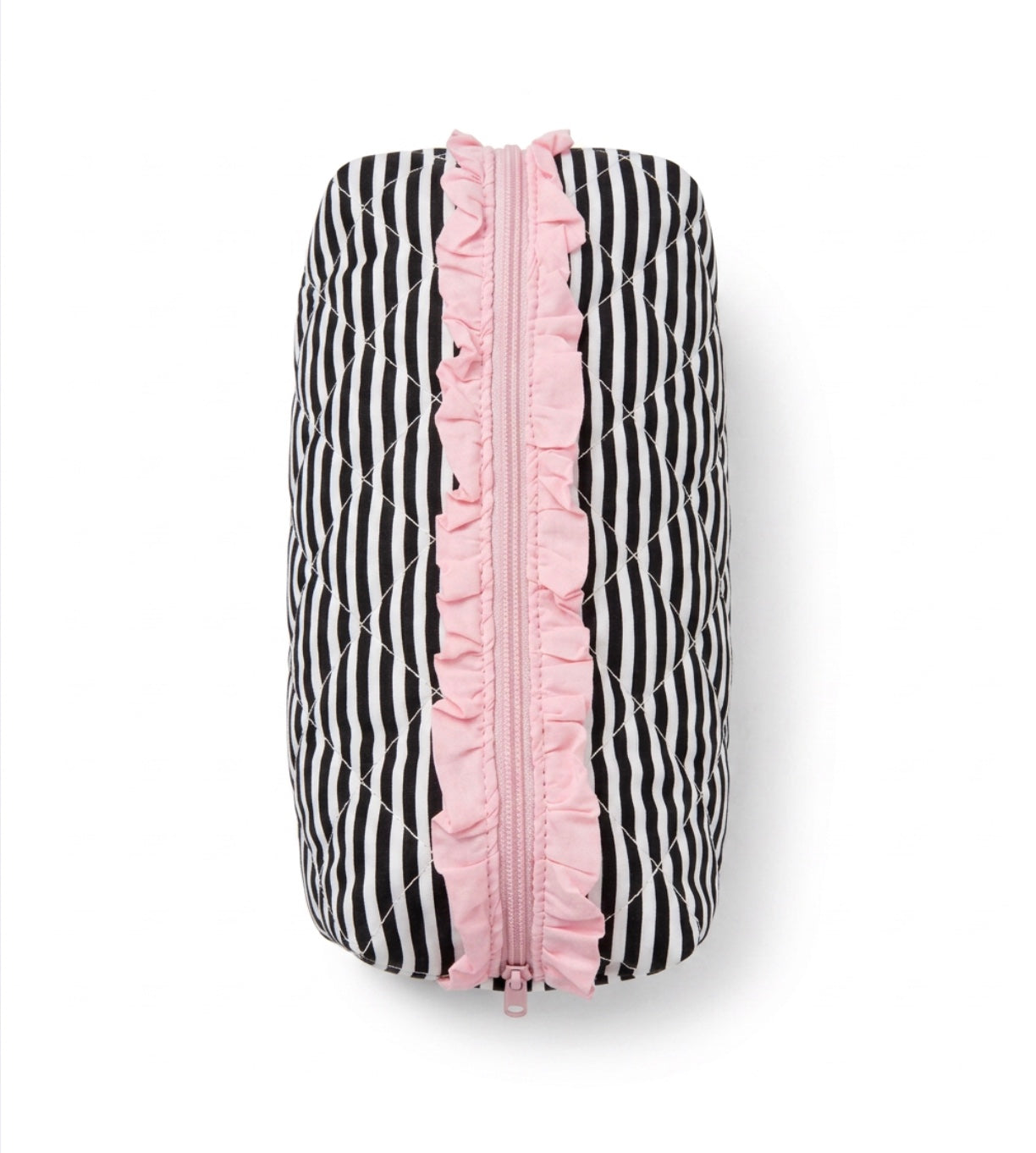 Classic Striped Ruffle Hair Accessory Pouch