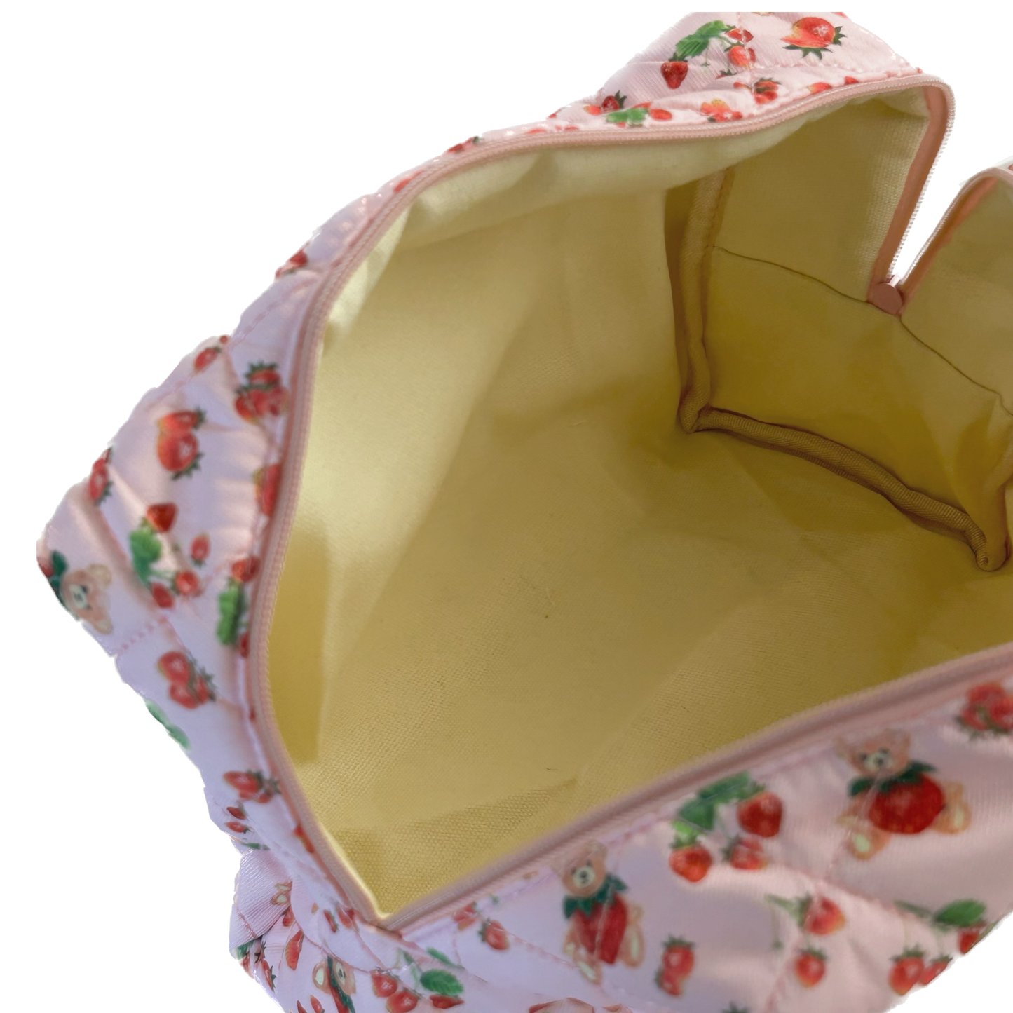 large strawberry bear beauty bag