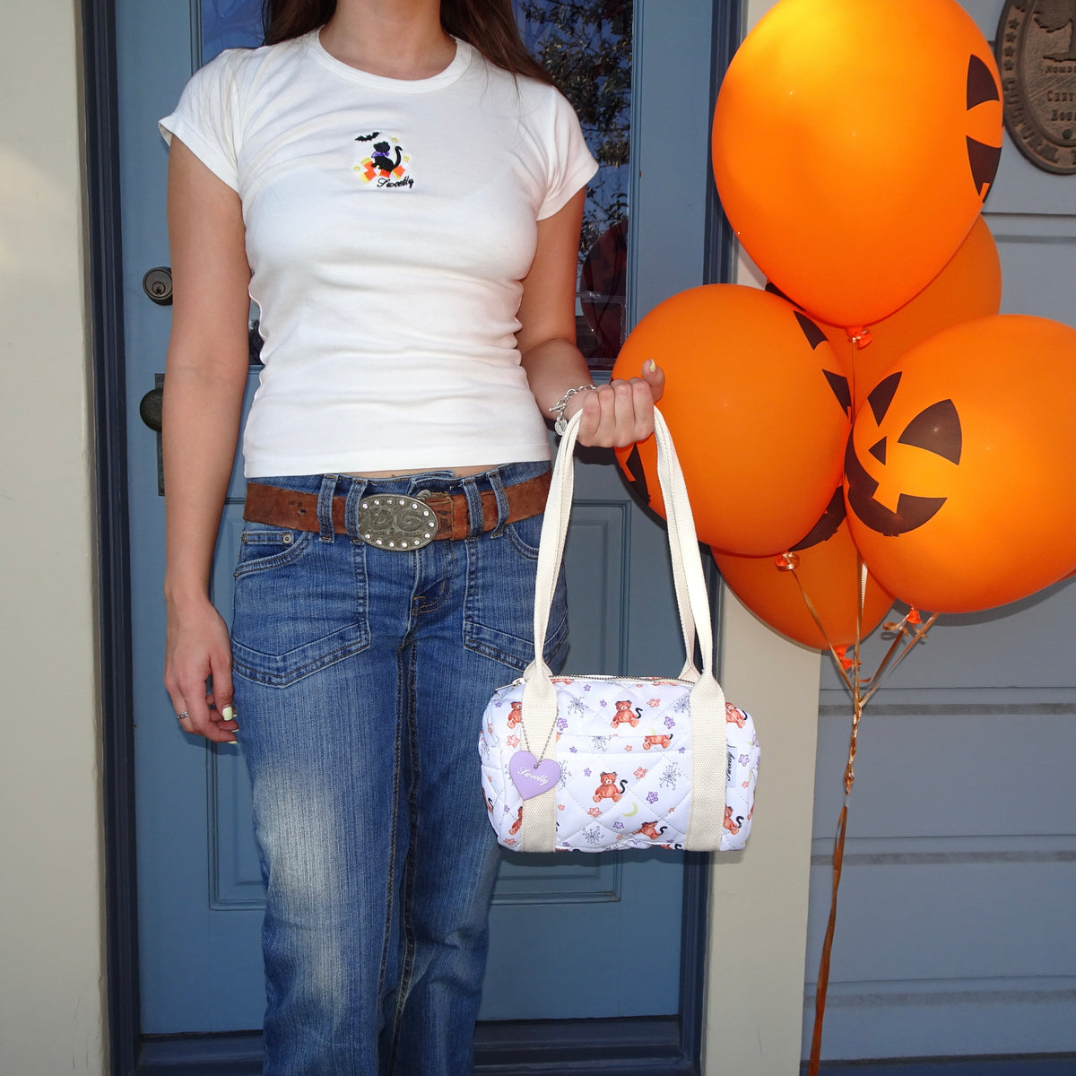 embroidered sweet kitten top