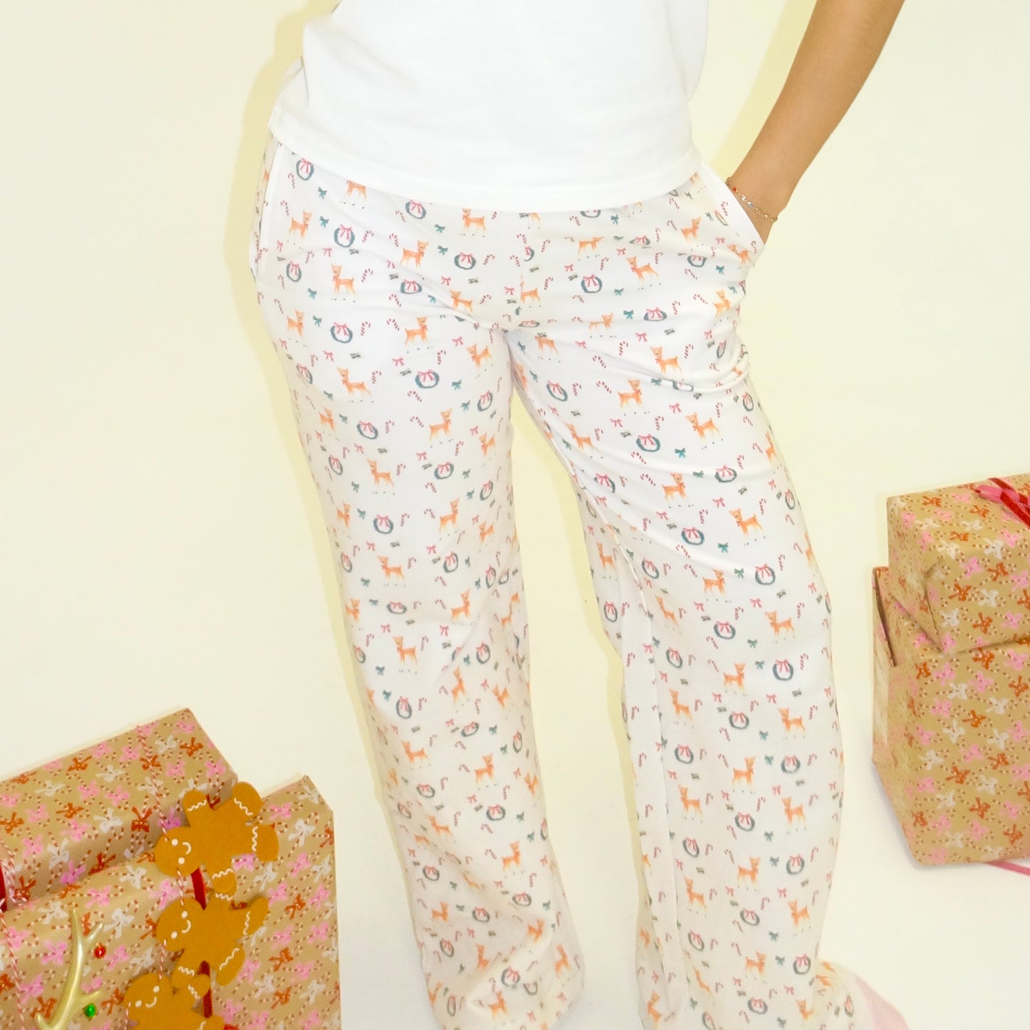 holiday deer lounge pants