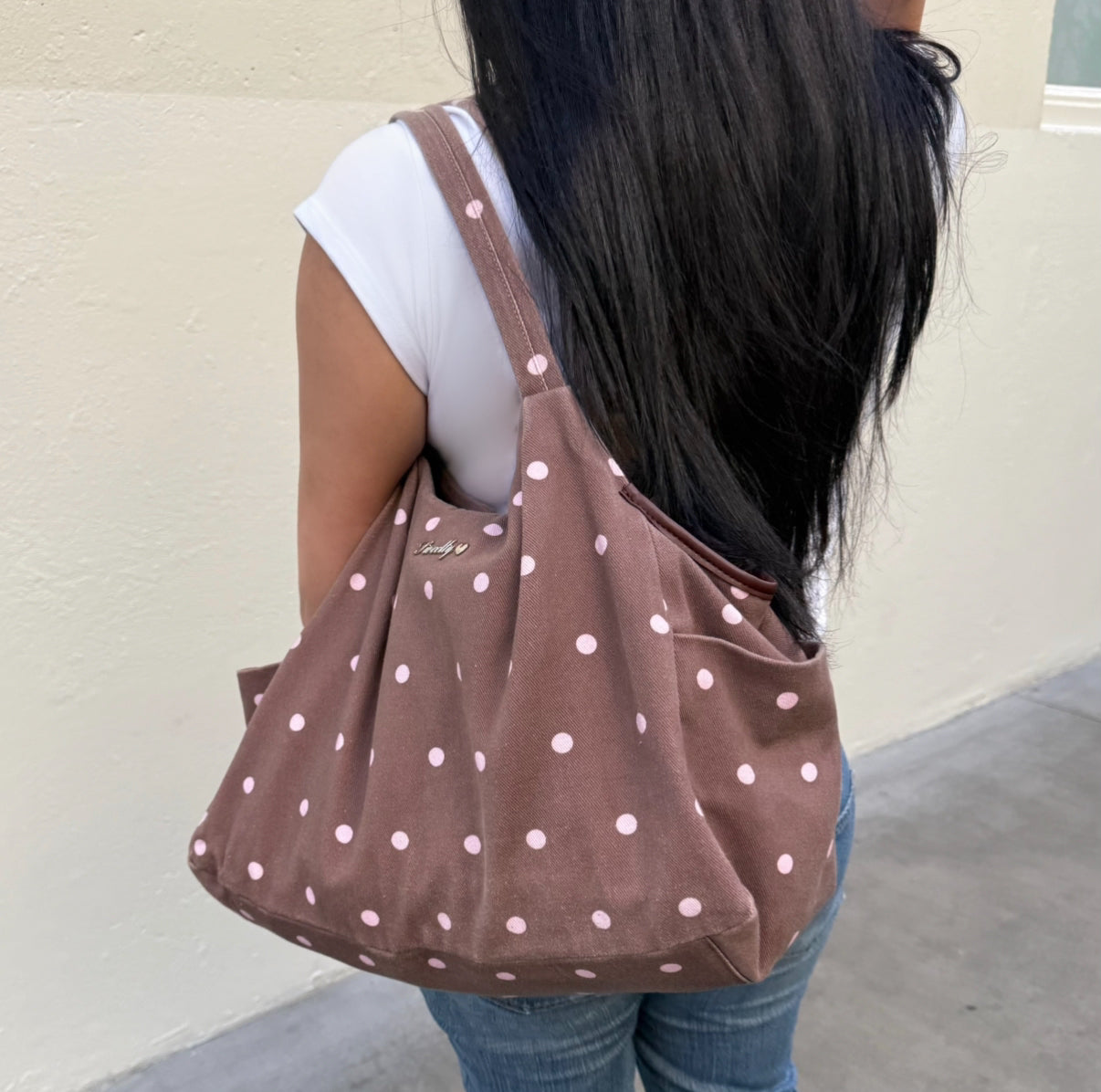 PRE-ORDER sweetly polka dot tote bag (arrival date in description)