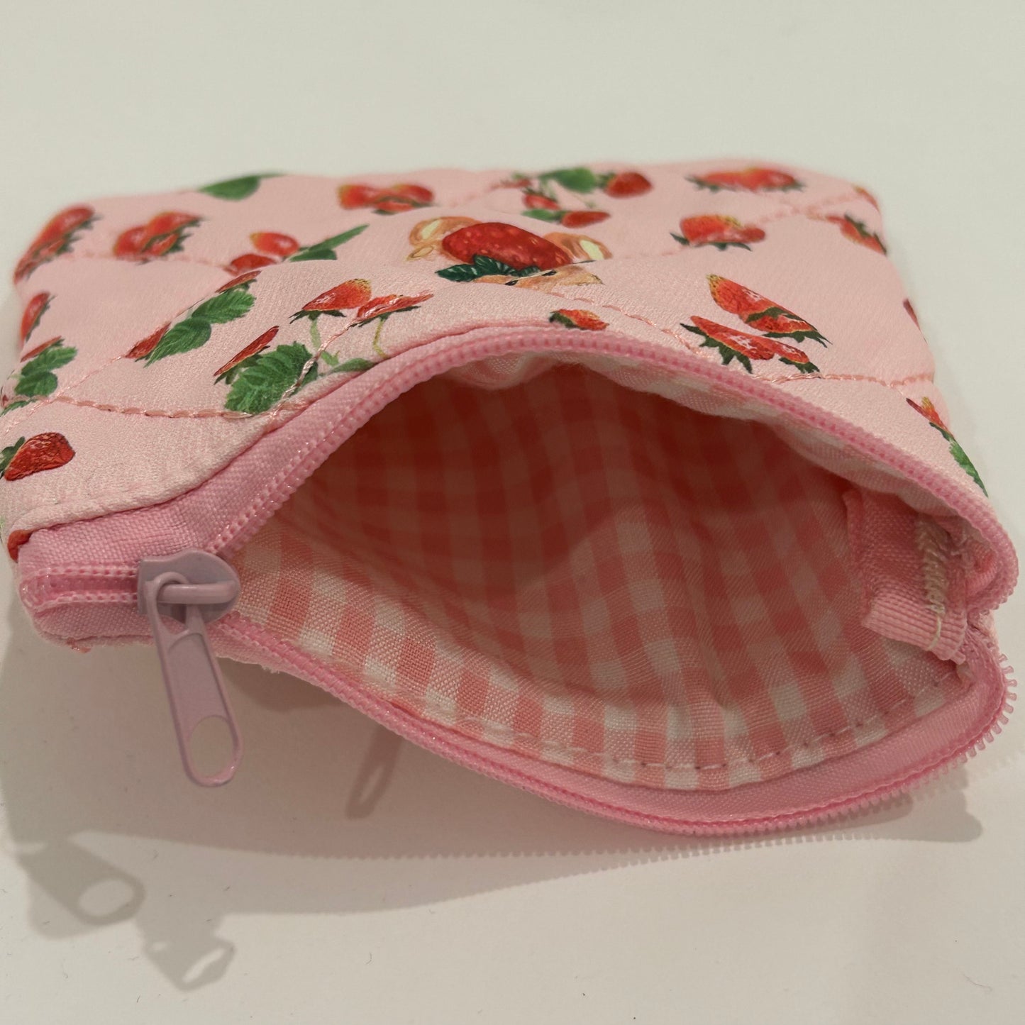 mini strawberry bear pouch