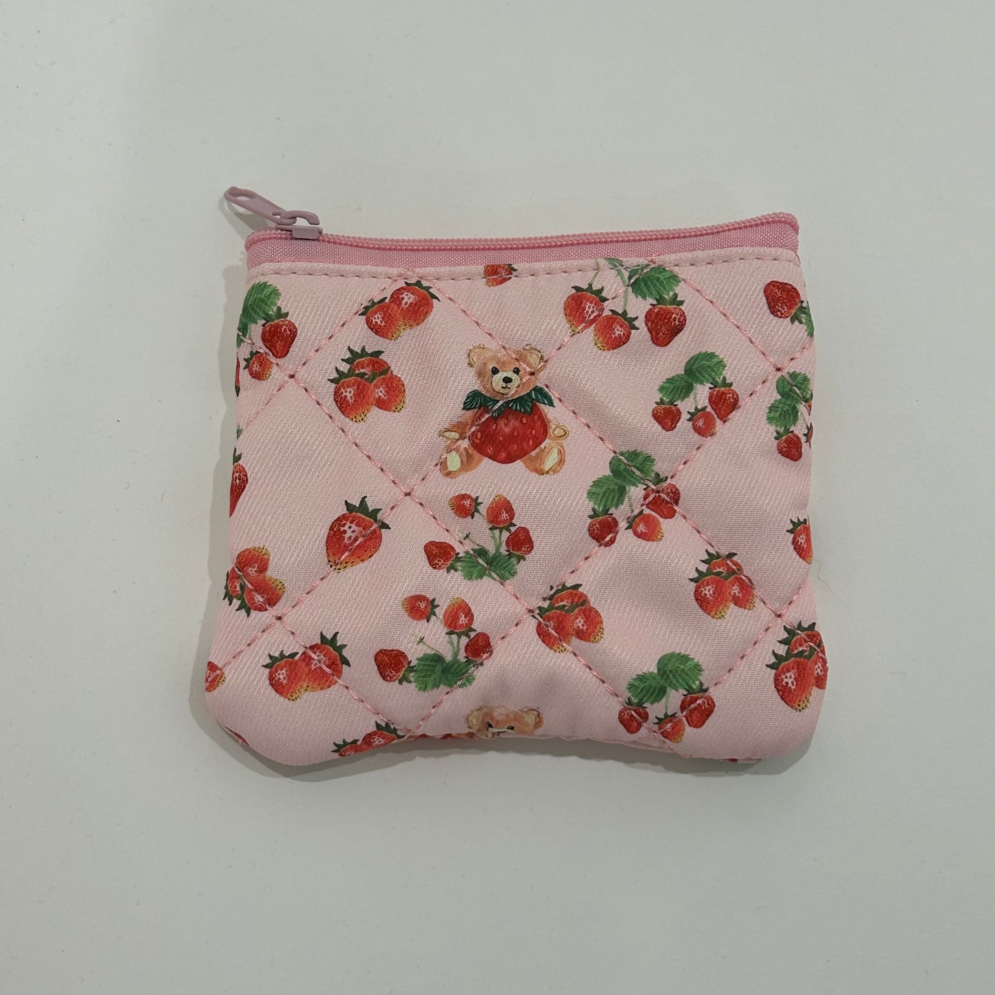 mini strawberry bear pouch