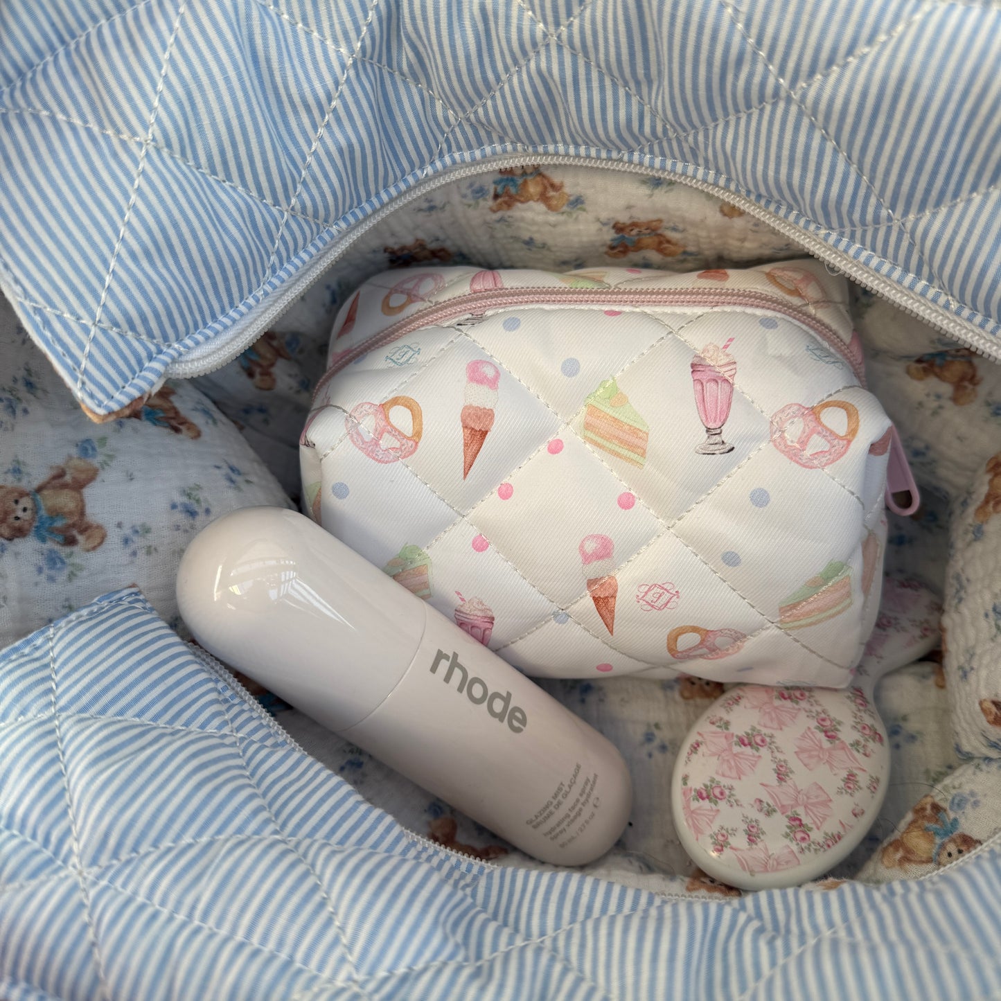 classic stripe tote bag