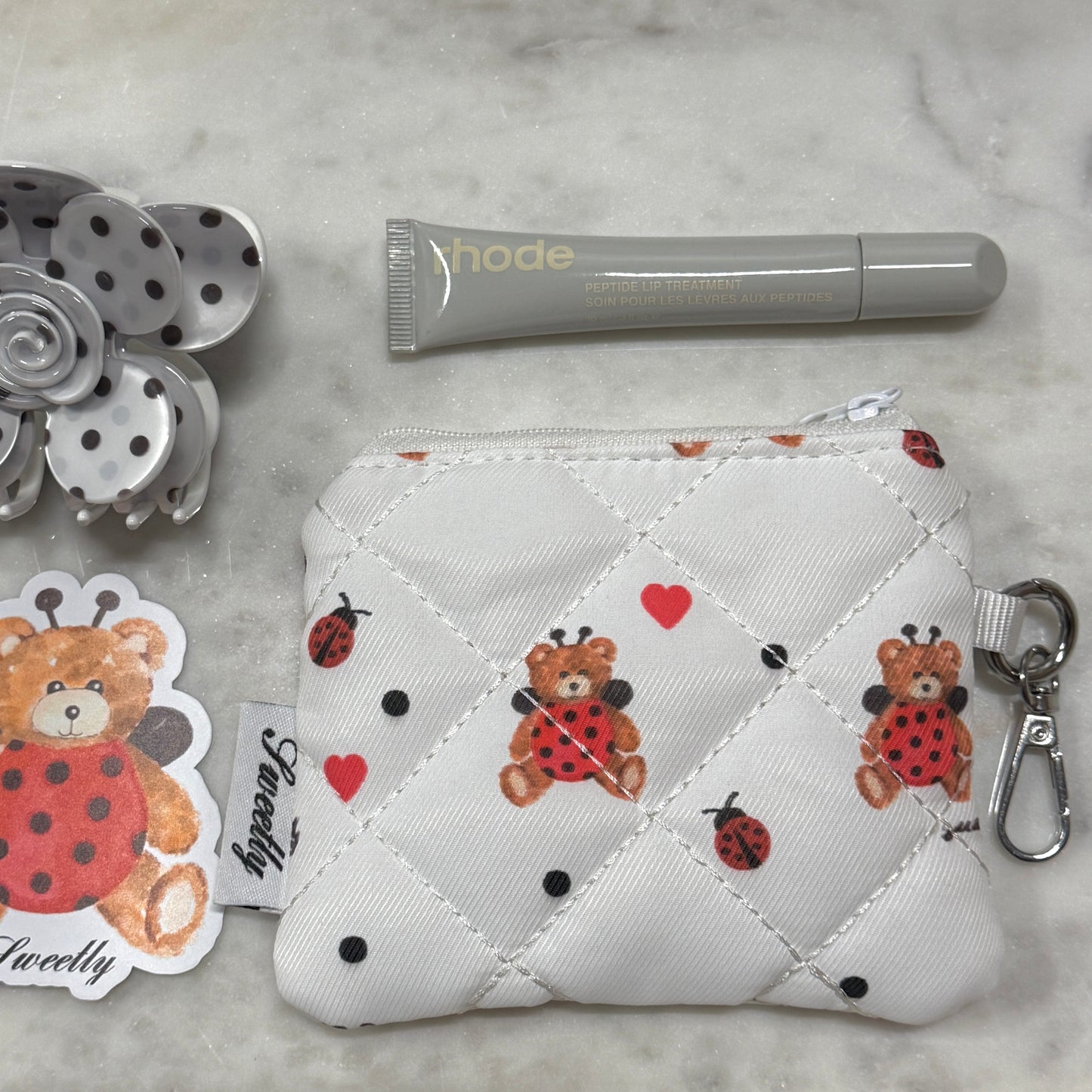 lovely ladybug mini coin pouch