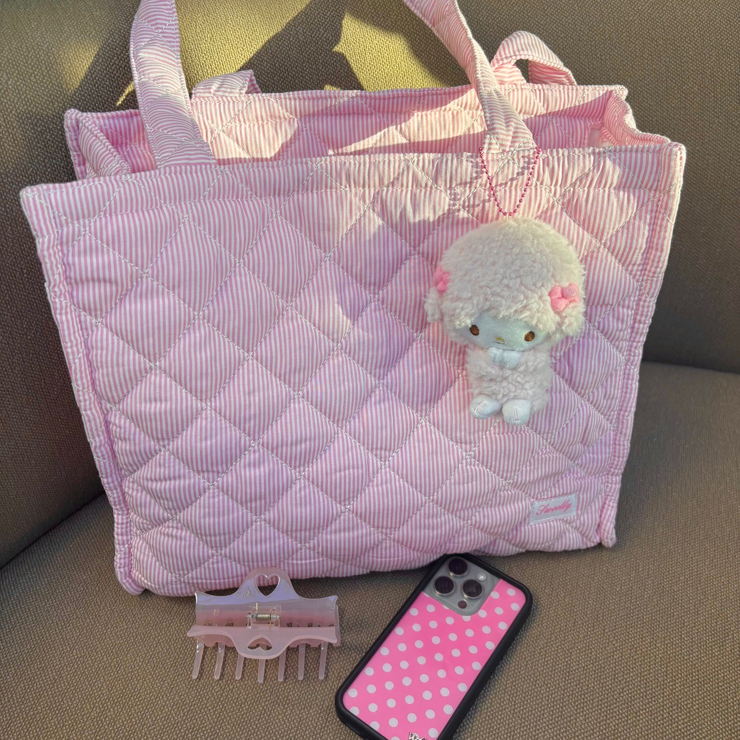 classic stripe tote bag