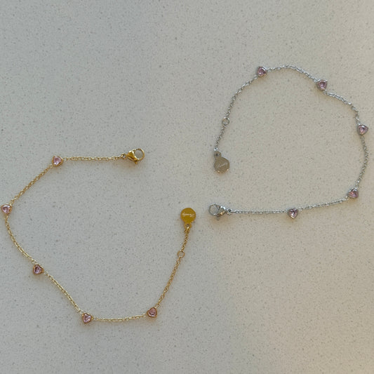 heart gem bracelet