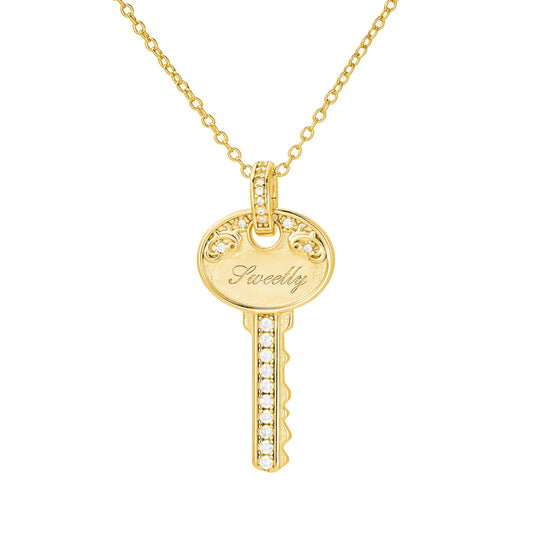 sweetly key necklace