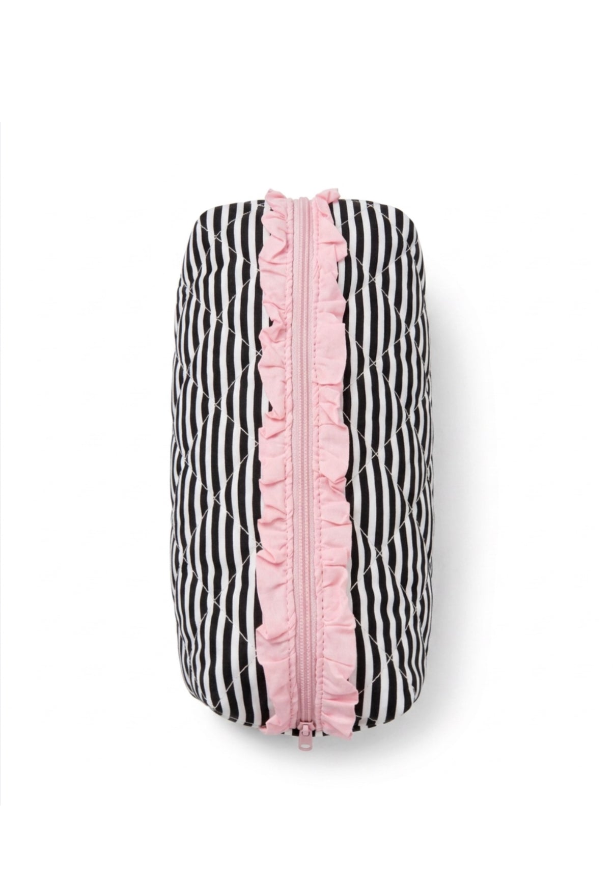 Classic Striped Ruffle Hair Accessory Pouch
